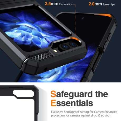 Протиударний чохол Matte with Ring Holder Samsung Galaxy Flip 5 - чорний