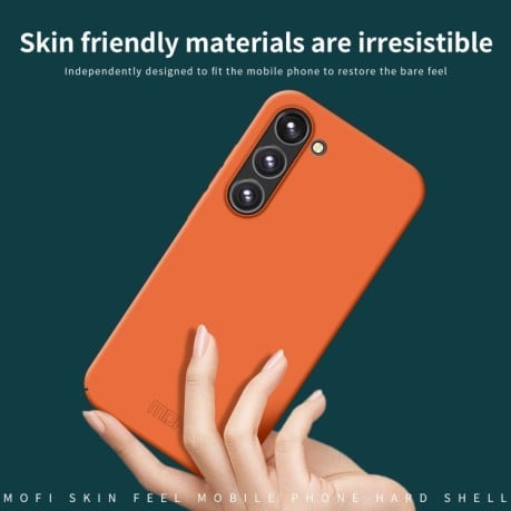 Ультратонкий чохол MOFI Qin Series Skin Feel All-inclusive Silicone Series для Samsung Galaxy A34 5G - помаранчевий