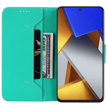 Чохол-книжка Litchi RFID Leather для Xiaomi Poco M4 Pro 4G - синій