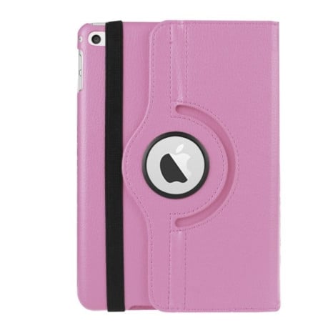 Кожаный Чехол 360 Degree Litchi Texture розовый для iPad mini 4