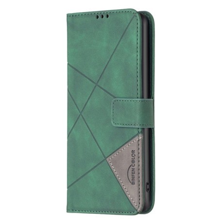 Чехол-книжка Rhombus Texture для Infinix Smart 8 - зеленый