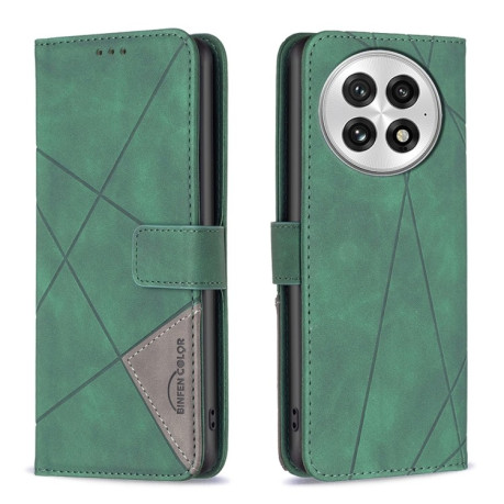 Чохол-книжка Rhombus Texture для OnePlus 13 - зелений