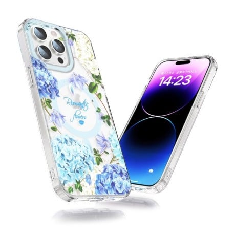 Чохол протиударний with Magsafe Magnetic Shockproof для iPhone 15 - Floral