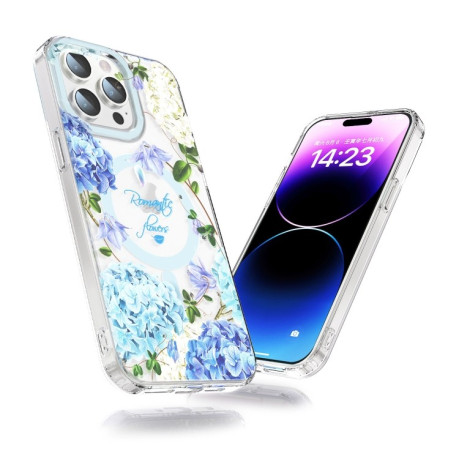 Чехол противоударный with Magsafe Magnetic Shockproof для iPhone 15 Pro - Floral