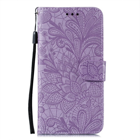 Чехол-книжка Lace Flower для Xiaomi Redmi Note 11 4G Global / Note 11S - фиолетовый