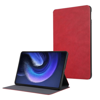 Чехол-книжка TPU Flip Tablet Protective Leather для Xiaomi Pad 6 - красный