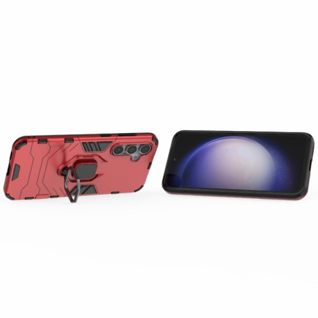 Противоударный чехол Magnetic Ring Holder на Samsung Galaxy S23 FE 5G - красный
