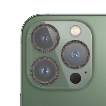 Защитное стекло для камеры Glitter Ring на iPhone 13 Pro / 13 Pro Max - черное