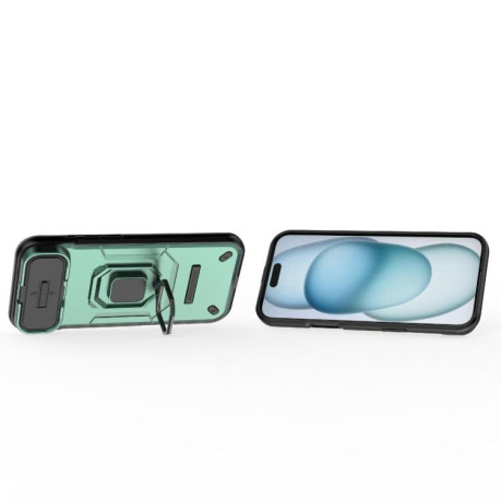 Противоударный чехол Sliding Camshield для iPhone Air - зеленый