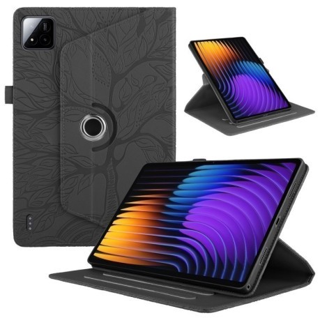 Чехол-книжка Tree Life Embossed Rotation Leather для Xiaomi Pad 7 / 7 Pro - черный