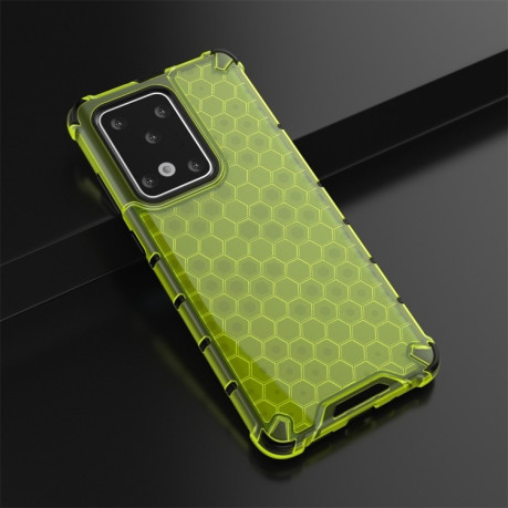 Противоударный чехол Honeycomb на Samsung Galaxy S20 Ultra -зеленый