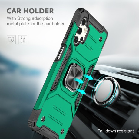 Противоударный чехол Magnetic Armor with Holder для Samsung Galaxy A32 5G- зеленый