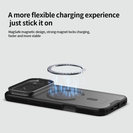 Чохол NILLKIN CamShield Prop Transparent Mirror Cover MagSafe Magnetic Translucent на iPhone 17 Pro Max - чорний
