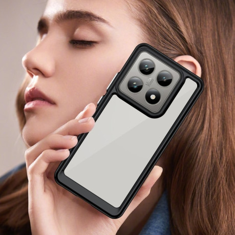 Противоударный чехол Colorful Acrylic Series для Xiaomi 14T - черный