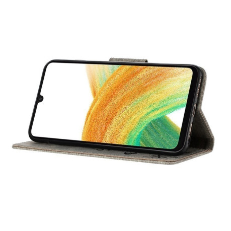 Чохол-книжка Embossed Butterfly  для Samsung Galaxy A36/A56 5G - сірий