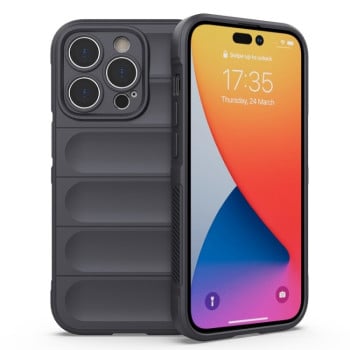 Силиконовый чехол Magic Flannel для  iPhone 14 Pro - темно-зеленый