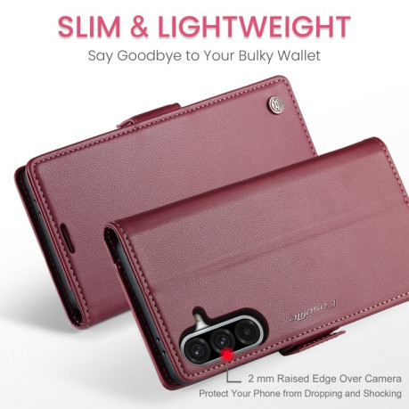 Чохол-книжка CaseMe 023 Butterfly Buckle Litchi RFID Anti-theft Leather  для Samsung Galaxy A36 5G - червоний