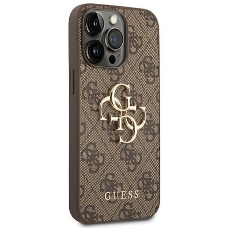 Оригінальний чохол Guess 4G Big Metal Logo для iPhone 14 Pro Max - brown