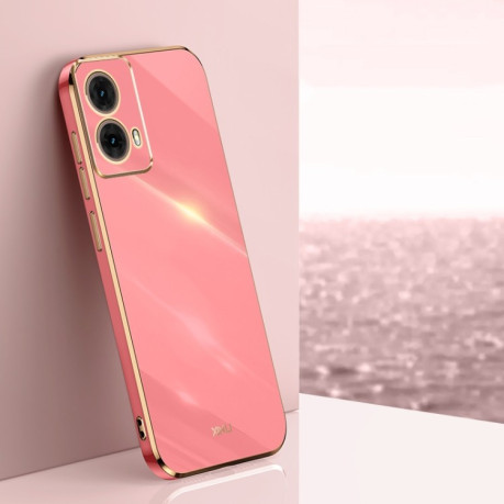 Противоударный чехол XINLI Straight Edge для Motorola Moto G85 - красный