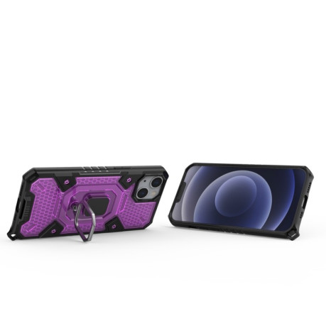 Противоударный чехол Space Ring Holder для iPhone 14/13 - фиолетовый