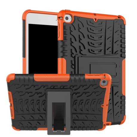 Противоударный чехол Tire Texture на iPad Mini 5 2019-оранжевый