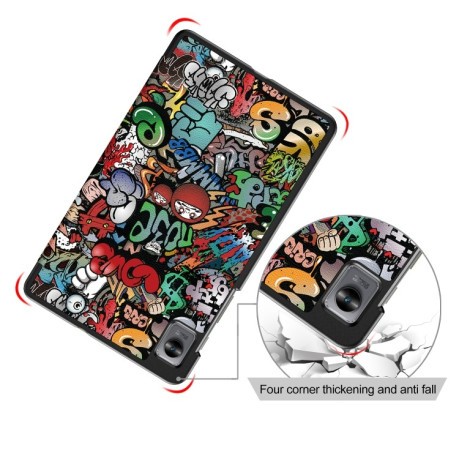 Чохол-книжка Buckle Coloured Drawing для Realme Pad Mini 8.7- Graffiti