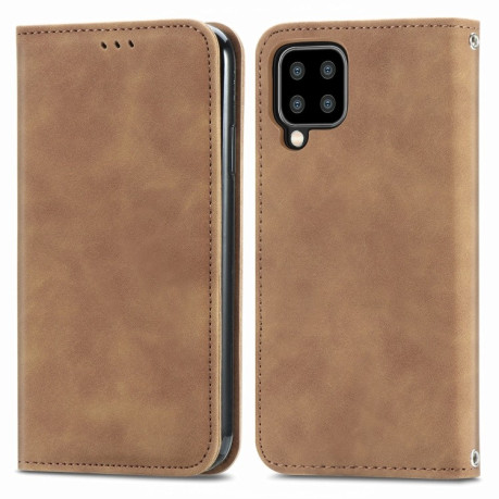 Чохол-книжка Retro Skin Feel Business Magnetic Samsung Galaxy M32/A22 4G - коричневий