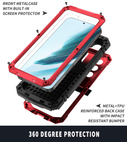 Протиударний чохол R-JUST Life Waterproof для Samsung Galaxy S24+ 5G - червоний