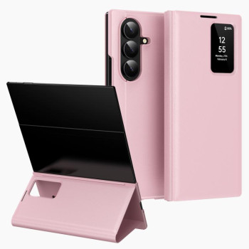Чехол-книжка Smart View Window Leather на Samsung Galaxy TriFold — розовый