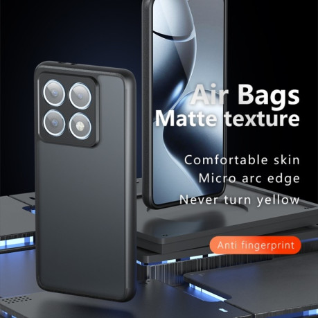 Противоударный чехол Armor Precise Hole PC Hybrid TPU для Xiaomi 14T Pro - черный