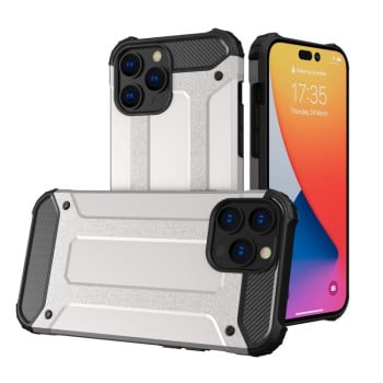 Чохол протиударний Rugged Armor на iPhone 14 Pro - сріблястий