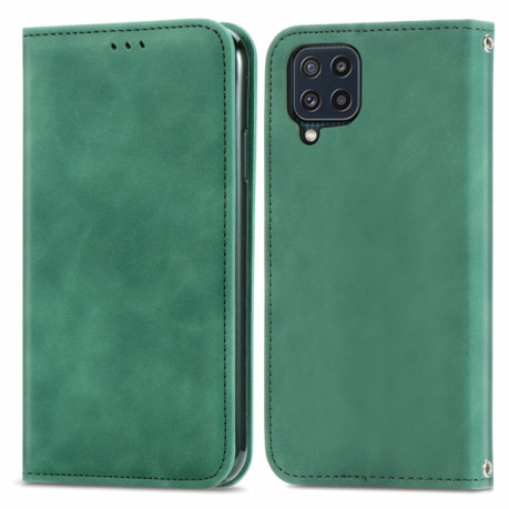 Чехол-книжка Retro Skin Feel Business Magnetic на Samsung Galaxy M32/A22 4G - зеленый
