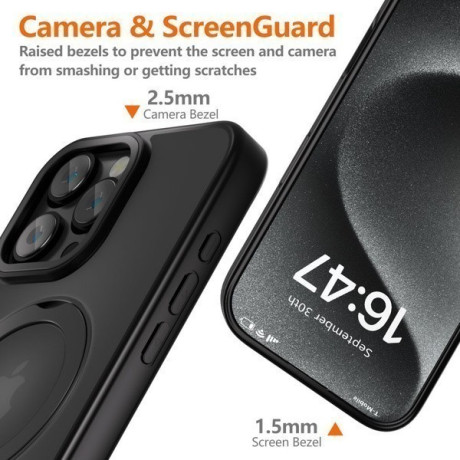 Чехол Tech-Protect MagRing MagSafe Case with Stand для iPhone 16 Pro Max - Black
