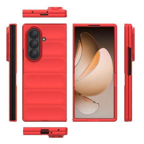 Силиконовый чехол Magic Flannel для Samsung Galaxy Fold 7 5G - красный