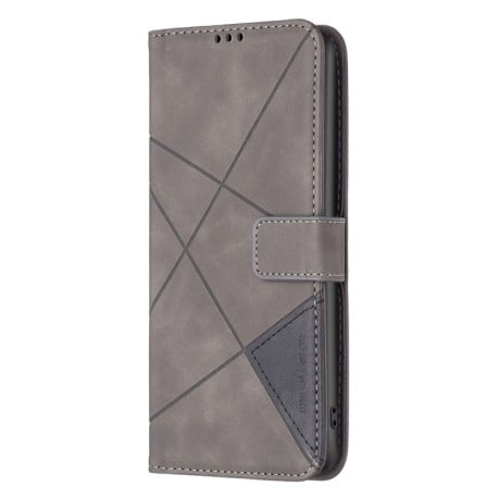 Чехол-книжка Rhombus Texture для OnePlus 12 5G - серый