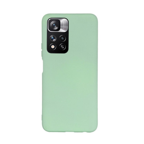 Чехол Solid Color Liquid Silicone на Xiaomi Redmi Note 11 Pro 5G (China)/11 Pro+ - зеленый