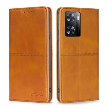 Чохол-книжка Cow Texture Magnetic для OnePlus Nord N20 SE/OPPO A57s/57 4G/57 5G/Realme Narzo 50   - коричневий