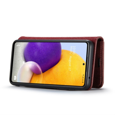 Шкіряний чохол-книжка DG.MING Crazy Horse Texture на Samsung Galaxy A73 5G - червоний