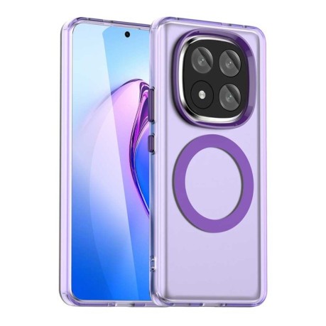 Протиударний чохол MagSafe Holder PC Hybrid для Xiaomi Redmi Note 14 Pro+ 5G - фіолетовий