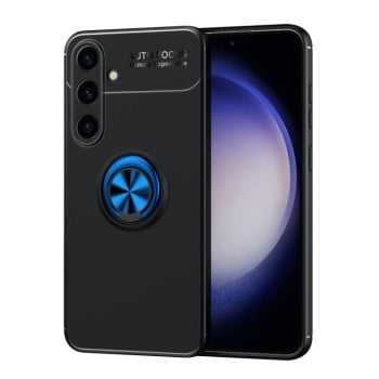 Ударозахисний чохол Metal Ring Holder на Samsung Galaxy S24 5G - чорно-синій