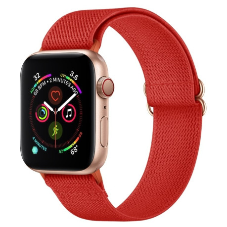 Ремінець Polyester Nylon для Apple Watch 10 46mm/Ultra 49mm / Series 8/7 45mm / 44mm / 42mm/45mm/44mm/42mm - світло-червоний