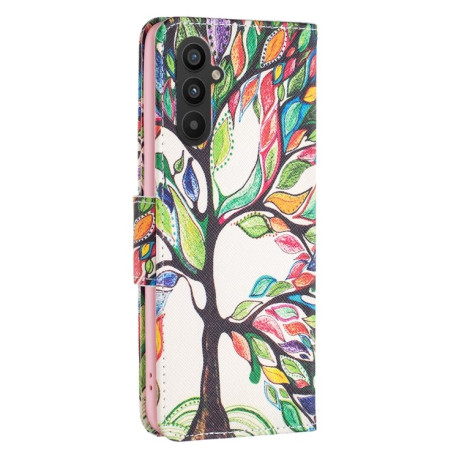 Чехол-книжка Colored Drawing Pattern для Samsung Galaxy A24 4G - Tree Life