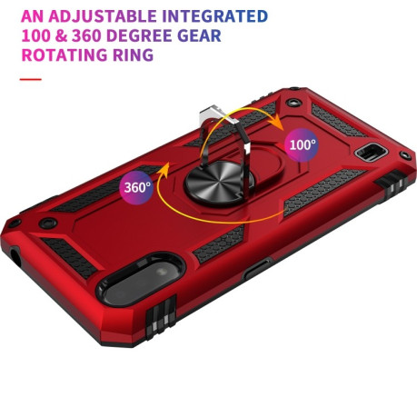 Противоударный чехол HMC 360 Degree Rotating Holder на Samsung Galaxy M01 - красный