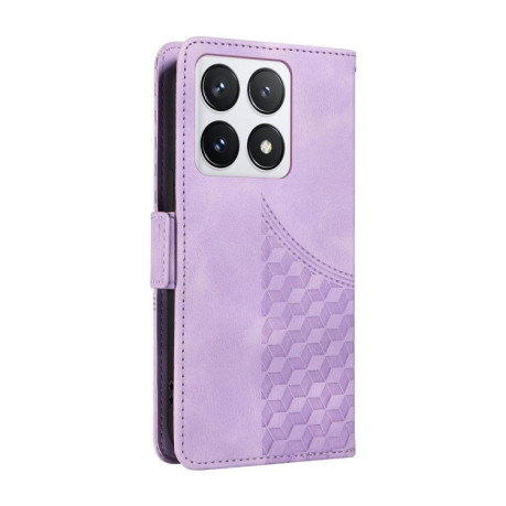 Чохол-книжка Embossed Rhombus Starry Leather для Xiaomi 14T Pro - фіолетовий