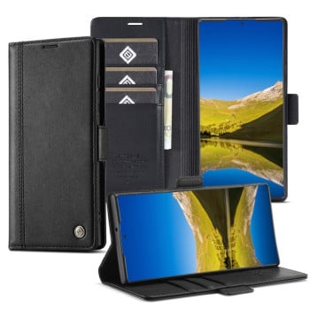 Чехол-книжка LC.IMEEKE Skin-friendly для Samsung Galaxy S22 Ultra - черный