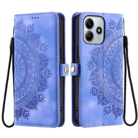 Чехол-книжка с тиснением “Totem” на Xiaomi Redmi Note 14 4G 164.48 - фиолетовый