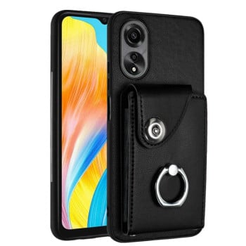 Противоударный чехол Organ Card Bag Ring Holde для OPPO A38 4G / A18 4G Global - черный