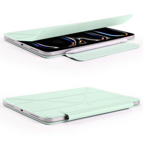 Чехол-книжка Fixed Buckle Magnetic Demation Leather для iPad Pro 13 2024 - зеленый