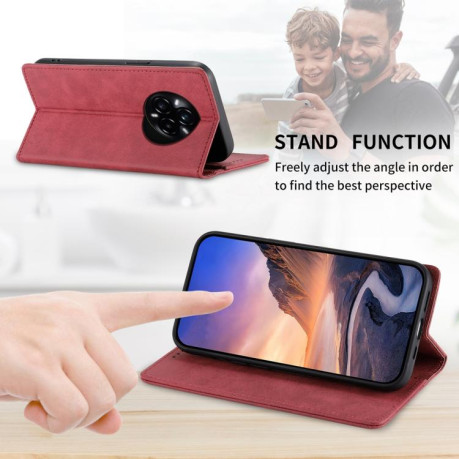 Чохол-книжка Business Solid Color Magnetic RFID Leather на Realme 14 Pro+ - червоний