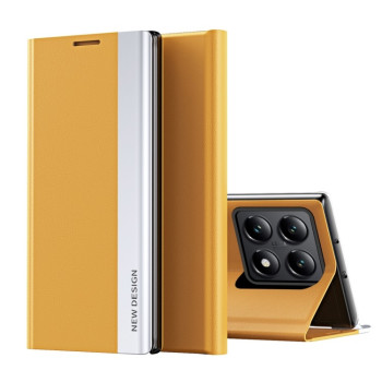 Чехол-книжка Electroplated Ultra-Thin для Xiaomi 14T - желтый